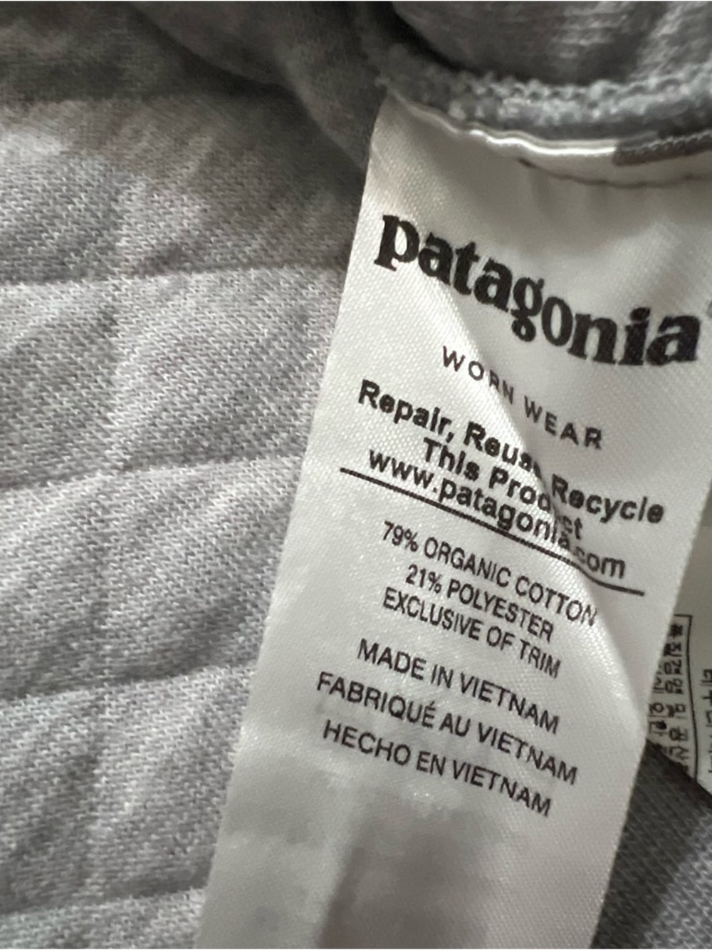 Patagonia Organic Cotton Quilt Snap-T Pullover Sweater Grey Burgundy Women’s XS - Picture 13 of 16